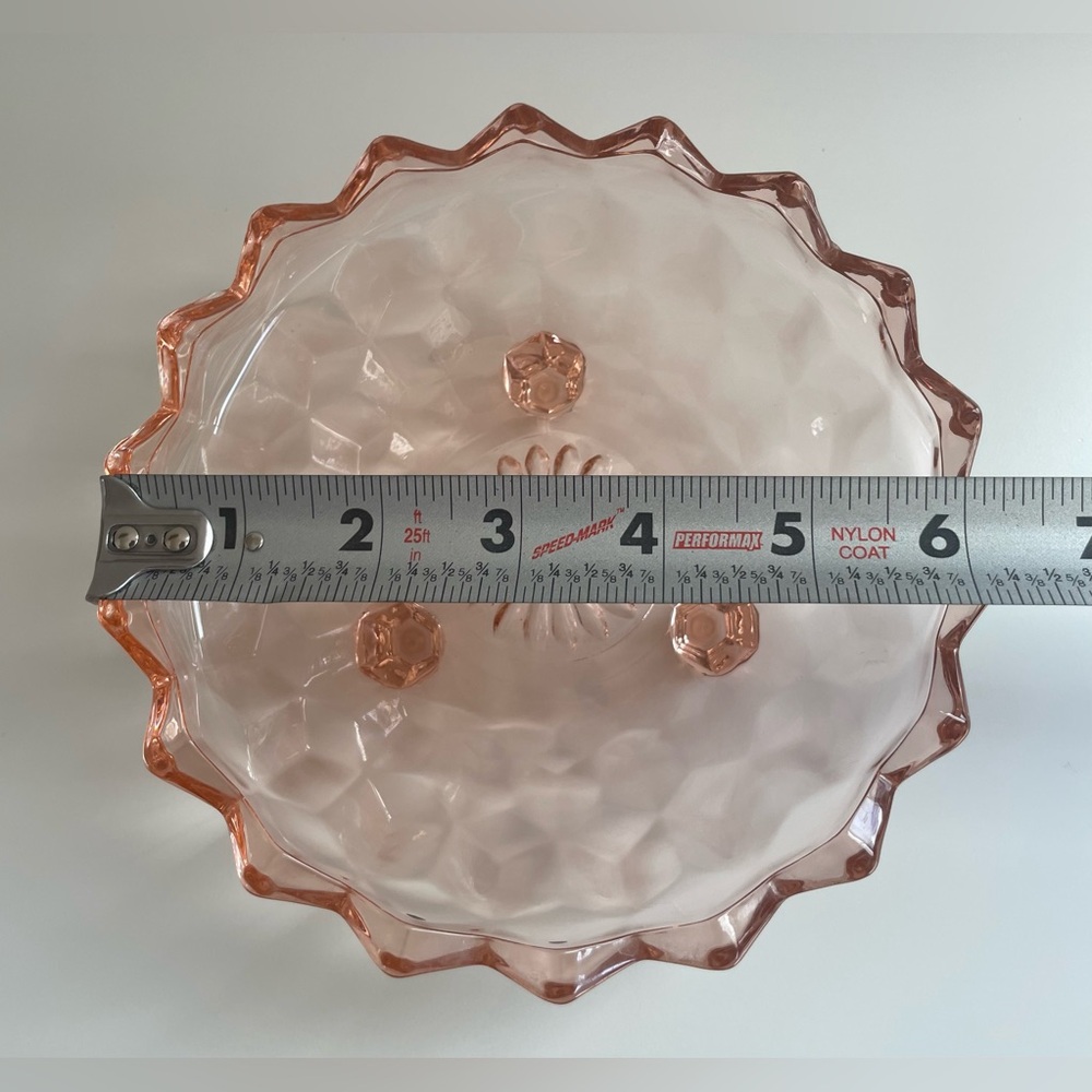 Vintage Pink Depression Candy Dish Bowl - Picture 8 of 9